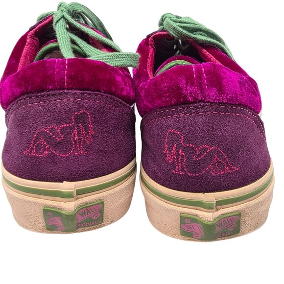 Vans Old Skool Sinners Club Sneakers Red Velvet US Mens 10 Retro Style - Picture 4 of 7